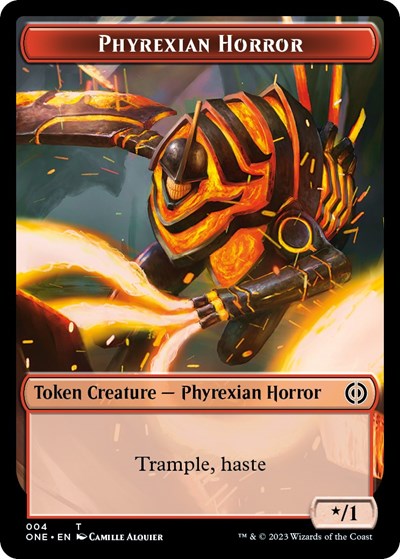 Phyrexian Horror Token (004) (Phyrexia: All Will Be One) Light Play