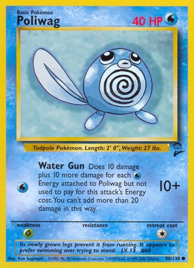 Poliwag (Base Set 2) Medium Play
