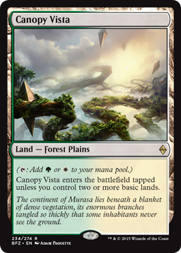 Canopy Vista (Battle for Zendikar) Light Play