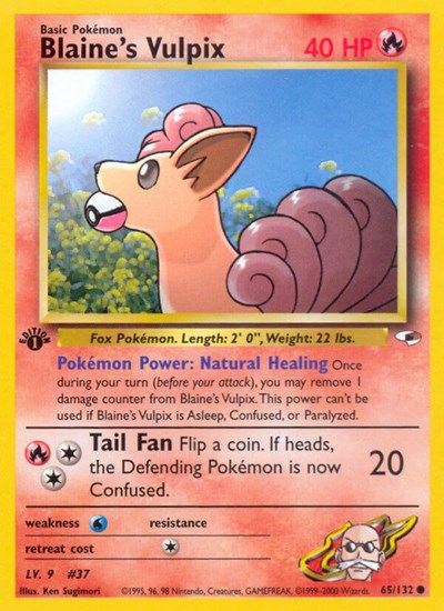 Blaine's Vulpix (Gym Heroes) Medium Play Unlimited