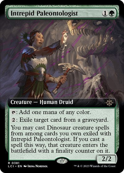 Intrepid Paleontologist (Extended Art) (The Lost Caverns of Ixalan) Light Play Foil