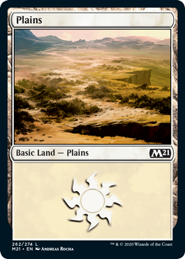 Plains (262) (Magic 2021 Core Set) Light Play