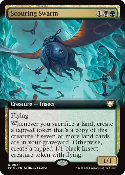 Scouring Swarm (Extended Art) (Commander: Edge of Eternities) Light Play