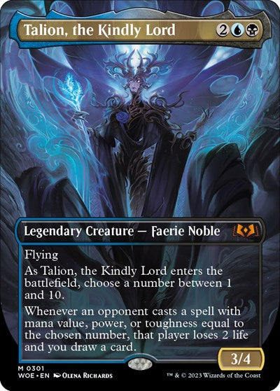 Talion, the Kindly Lord (Borderless) (Wilds of Eldraine) Light Play