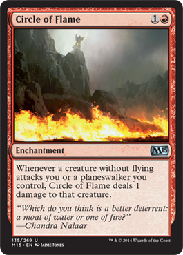Circle of Flame (Magic 2015 Core Set) Light Play