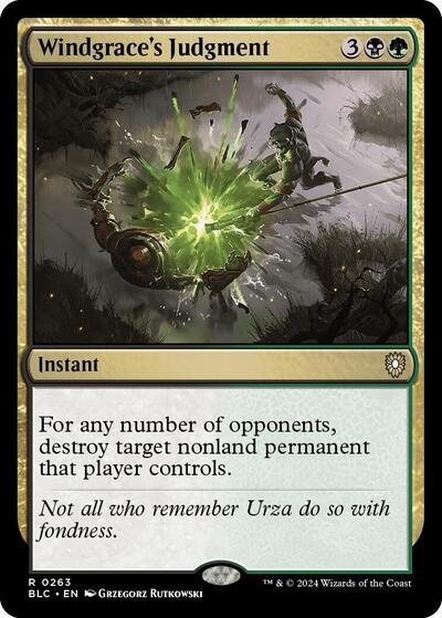 Windgrace's Judgment (Commander: Bloomburrow) Light Play