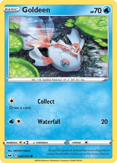 Goldeen (046) (SWSH01: Sword & Shield Base Set) Light Play Reverse Holofoil