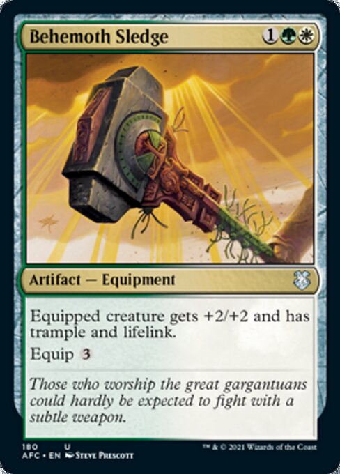 Behemoth Sledge (Commander 2021 Forgotten Realms) Light Play