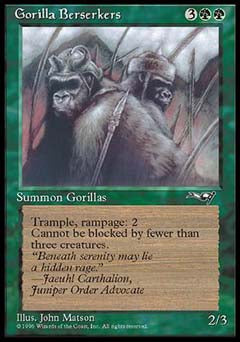 Gorilla Berserkers (Mouth Closed) (Alliances) Light Play