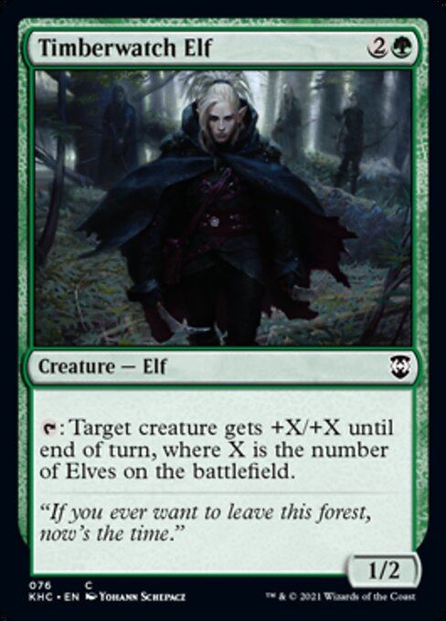Timberwatch Elf (Commander 2021 Kaldheim) Light Play