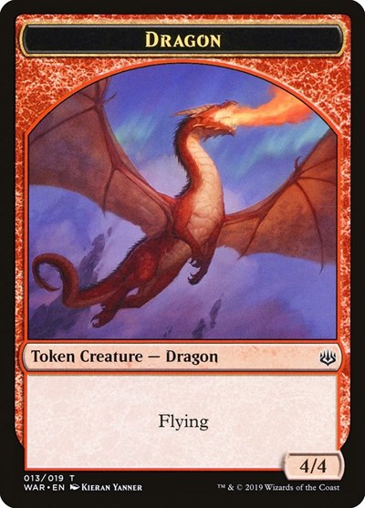 Dragon Token (War of the Spark) Light Play