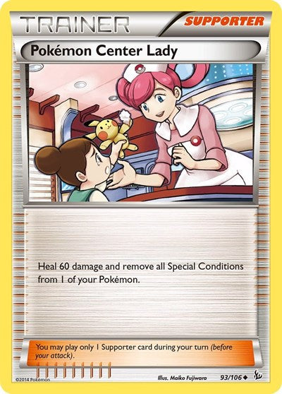 Pokemon Center Lady (XY - Flashfire) Light Play