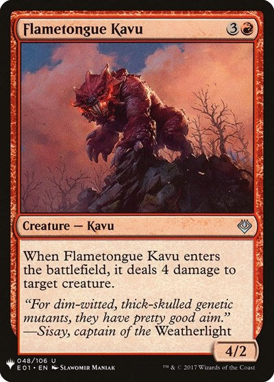 Flametongue Kavu (Mystery Booster) Light Play