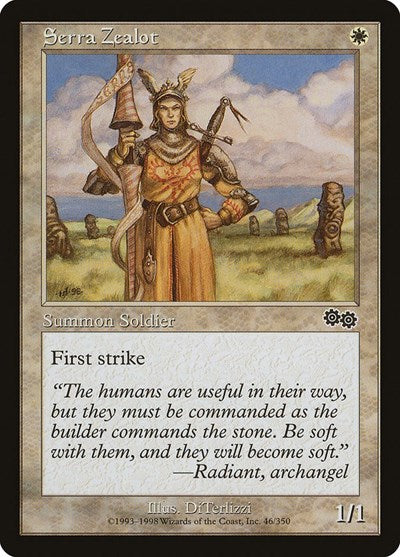 Serra Zealot (Urza's Saga) Light Play