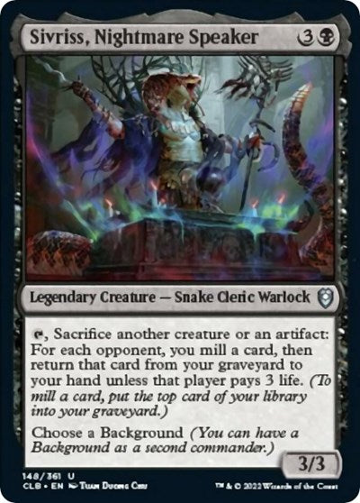 Sivriss, Nightmare Speaker (Commander Legends: Battle for Baldur's Gate) Light Play Foil