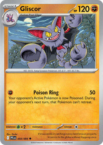 Gliscor (ME02: Phantasmal Flames) Light Play Reverse Holofoil