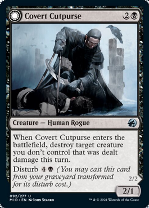 Covert Cutpurse / Covetous Geist (Innistrad: Midnight Hunt) Light Play