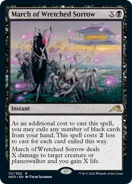 March of Wretched Sorrow (Kamigawa: Neon Dynasty) Light Play
