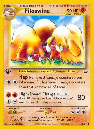 Piloswine (Neo Revelation) Light Play 1st Edition