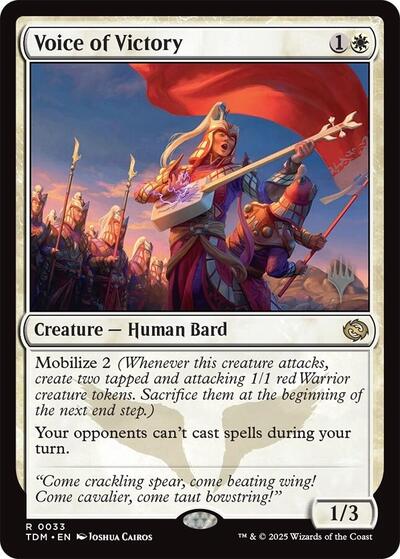 Voice of Victory (Promo Pack: Tarkir: Dragonstorm) Light Play Foil