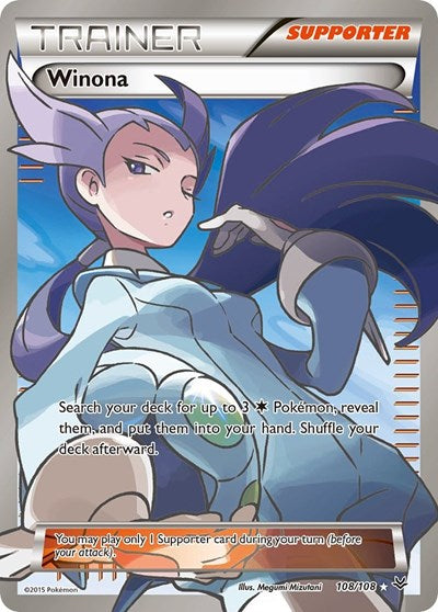 Winona (108 Full Art) (XY - Roaring Skies) Light Play Holofoil
