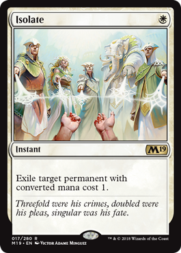 Isolate (Magic 2019 Core Set) Light Play