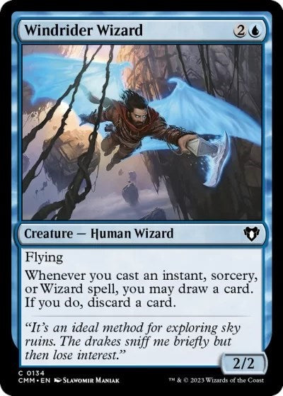Windrider Wizard (Commander Masters) Light Play