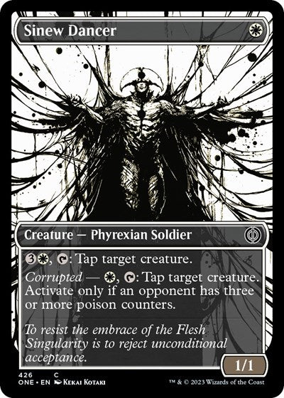 Sinew Dancer (Showcase) (Step-and-Compleat Foil) (Phyrexia: All Will Be One) Light Play Foil