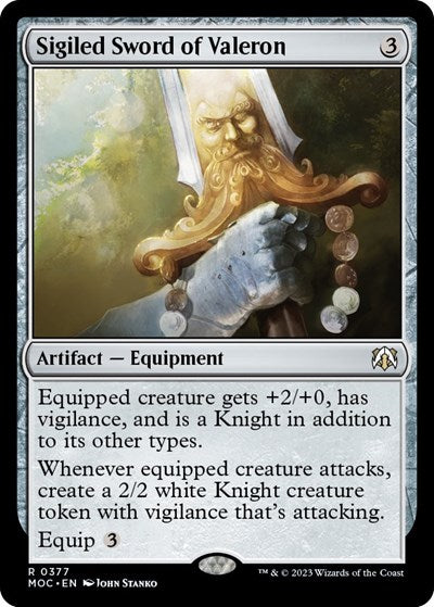 Sigiled Sword of Valeron (Commander: March of the Machine) Light Play
