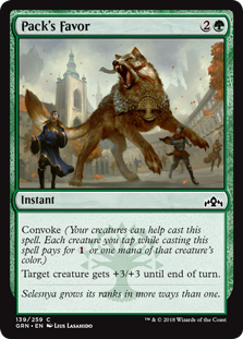 Pack's Favor (Guilds of Ravnica) Light Play