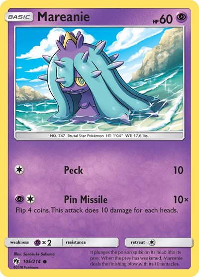 Mareanie (105) (SM - Lost Thunder) Light Play