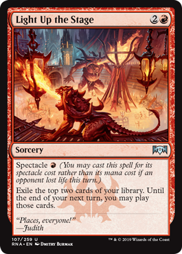 Light Up the Stage (Ravnica Allegiance) Light Play