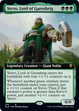 Yorvo Lord of Garenbrig (Extended Art) (Throne of Eldraine) Light Play Foil