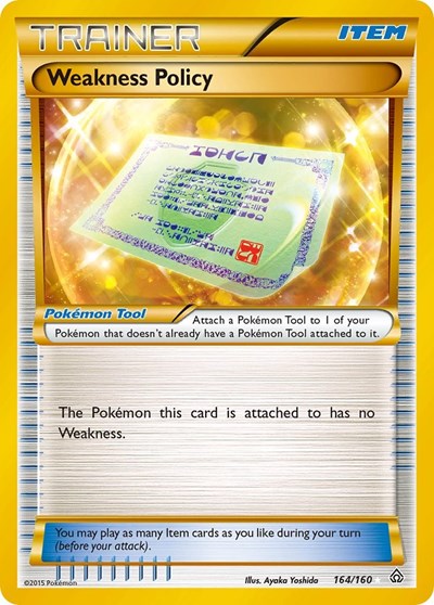 Weakness Policy (164 Secret Rare) (XY - Primal Clash) Light Play Holofoil