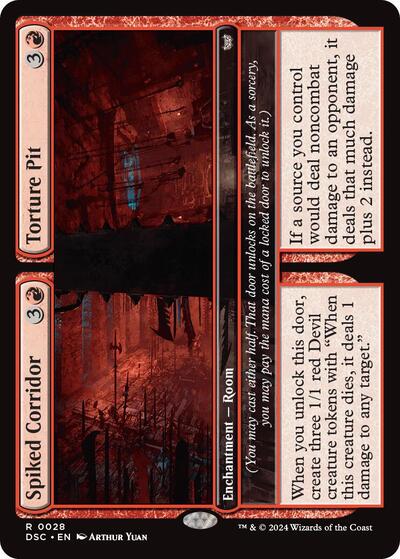 Spiked Corridor / Tortured Pit (Commander: Duskmourn: House of Horror) Near Mint