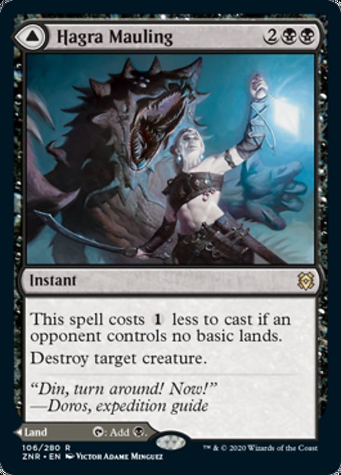 Hagra Mauling / Hagra Broodpit (Zendikar Rising) Light Play