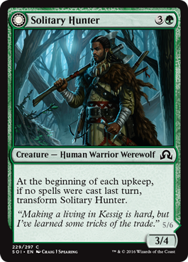 Solitary Hunter (One of the Pack) (Shadows Over Innistrad) Light Play