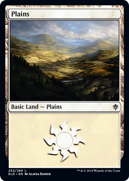Plains (252) (Throne of Eldraine) Light Play
