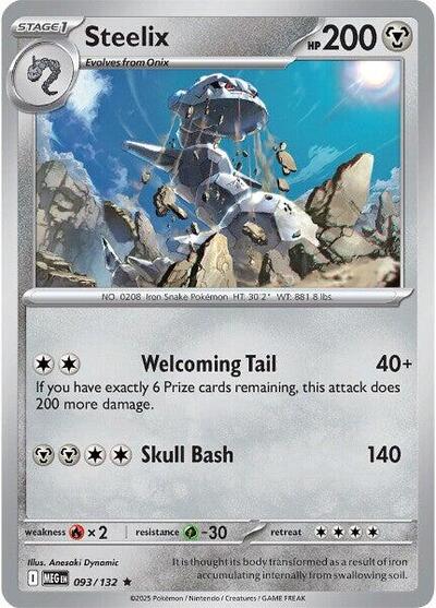 Steelix - 093 (ME01: Mega Evolution) Light Play Reverse Holofoil