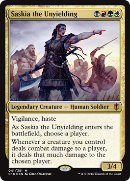 Saskia the Unyielding (Commander 2016 Edition) Light Play Foil