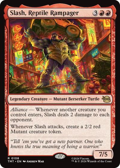 Slash, Reptile Rampager (Teenage Mutant Ninja Turtles) Light Play Foil