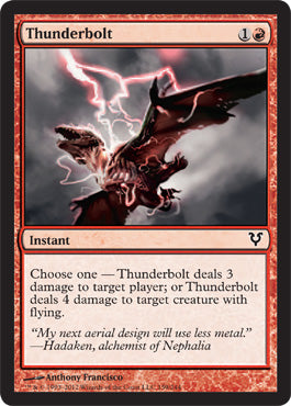 Thunderbolt (Avacyn Restored) Light Play Foil