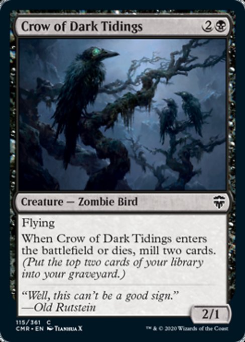 Crow of Dark Tidings (Commander Legends) Light Play