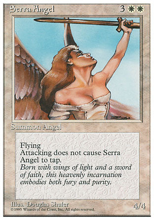 Serra Angel (4th Edition) Damaged / Poor