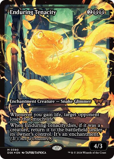 Enduring Tenacity (Showcase) (Duskmourn: House of Horror) Near Mint Foil