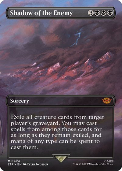 Shadow of the Enemy (Borderless) (Universes Beyond: The Lord of the Rings: Tales of Middle-earth) Light Play Foil