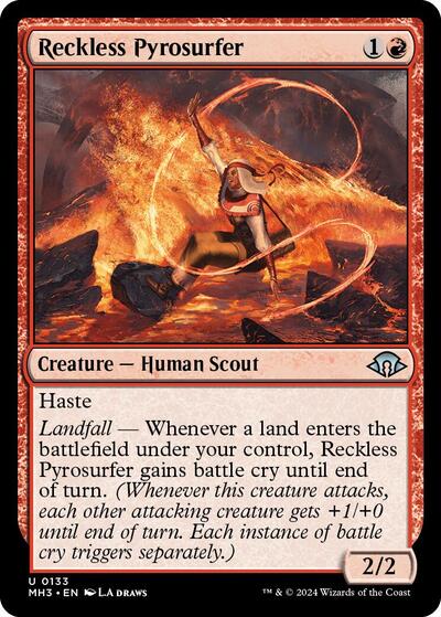 Reckless Pyrosurfer (Modern Horizons 3) Light Play Foil