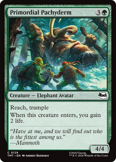 Primordial Pachyderm (Teenage Mutant Ninja Turtles) Light Play Foil