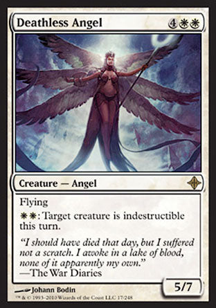 Deathless Angel (Rise of the Eldrazi) Light Play