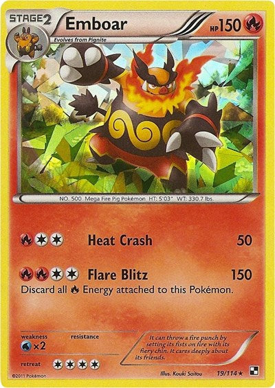 Emboar - 19/114 (Cracked Ice Holo) (Deck Exclusives) Light Play Holofoil